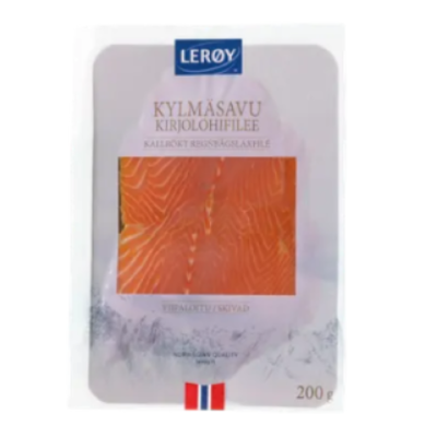 Филе радужной форели холодного копчения Leroy pakaste kylmäsavukirjolohifilee viipaloitu 200 г