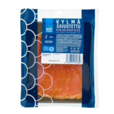 Филе радужной форели холодного копчения Kotimaista kylmäsavustettu kirjolohifilee viipaloitu 150 г