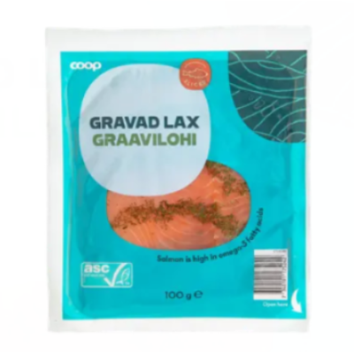 Филе лосося слабой соли Coop Graavilohiviipaleet ASC 100 г