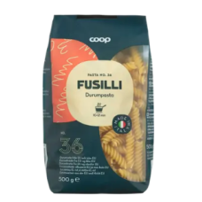 Макаронные изделия спиральки Coop Fusilli 500г