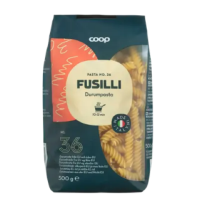 Макаронные изделия спиральки Coop Fusilli 500г
