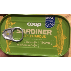 Сардины в масле Coop Sardiinit 120 г 