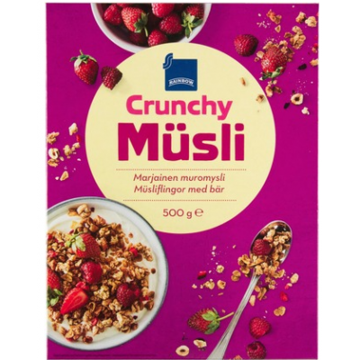 Мюсли Rainbow Marjainen Muromysli 500г клубника малина