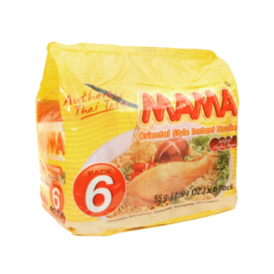 Лапша со вкусом куры Mama Kananmakuinen Nuudeli 6x55г