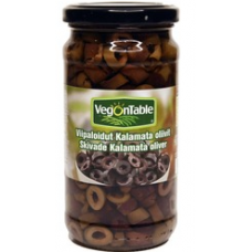 Оливки Каламаты нарезанные Vegontable Kalamata Oliivit Viipaloitu 360/180г