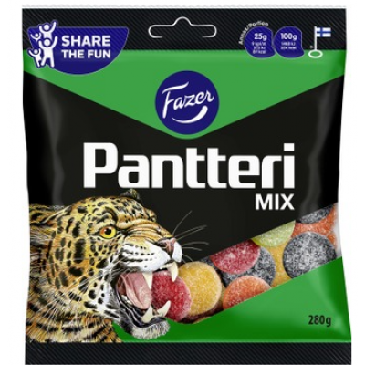 Конфеты из цукатов и солодки Fazer Pantteri Mix 280г