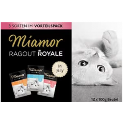 Ассорти влажного корма для кошек Miamor Ragout Royales Jelly 100 г 12 шт в упаковке