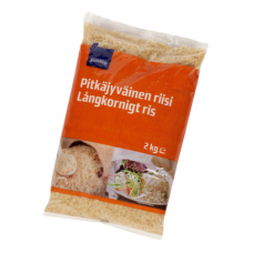 Пропаренный длиннозерный рис Rainbow Pitkajyvainen Riisi 2 кг