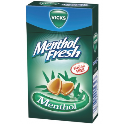 Леденцы от боли в  горле с ментолом Vicks Menthol Fresh 40г без сахара
